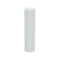 Hoek/eindstuk t.b.v. MDF plint 90x15 wit RAL9016 Hoek/eindstuk t.b.v. MDF plint 90x15 wit RAL9016
