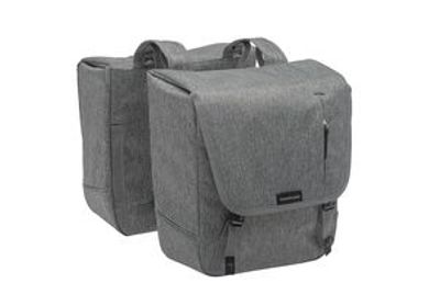 New Grijze nova double - dubbele fietstas, waterafstotend, 32l