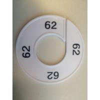 Maatring 9cm wit/zwart 62