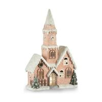 Decoratieve figuren Huis Kerstmis LED Licht Roze Wit Bruin Groen Magnesium 21 x 77 x 48 cm