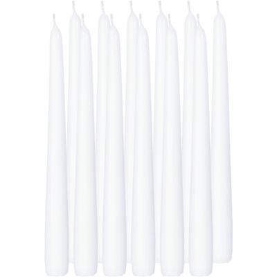 Dinerkaarsen/kandelaarkaarsen Cello - 12x stuks - wit - Gotisch - 25 cm