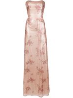 Marchesa Notte Bridesmaids robe longue à fleurs en sequins - Rose - thumbnail