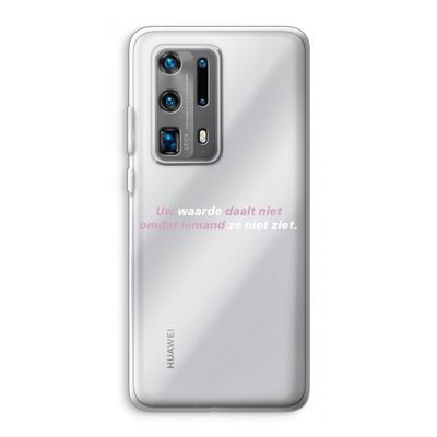 uw waarde daalt niet: Huawei P40 Pro Plus Transparant Hoesje