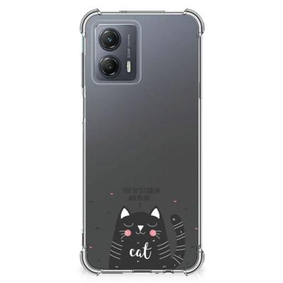 Motorola Moto G53 Stevig | Bumper Hoesje | Cat Good Day