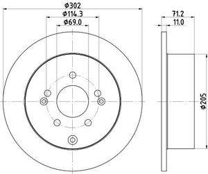Remschijf Gecoat 54661PRO 8DD355119051
