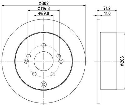 Remschijf Gecoat 54661PRO 8DD355119051