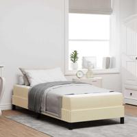 Boxspring bed Anders Crème 80 x 200 cm Stof