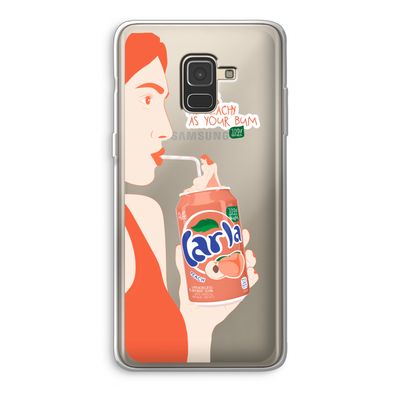 Peach please!: Samsung Galaxy A8 (2018) Transparant Hoesje