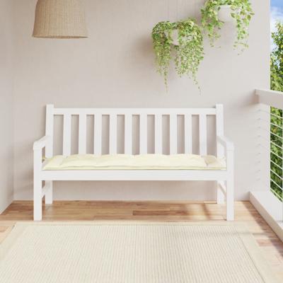 VidaXL Tuinbankkussen 150x50x7 cm oxford stof crèmewit