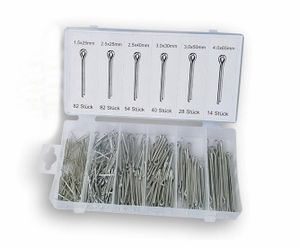 Splitpen assortiment, 300 stuks in opbergbox.