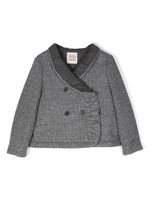 Douuod Kids Blazer met dubbele rij knopen - Zilver - thumbnail