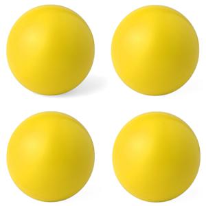 Anti stressballen Relaxman - 4x - geel - 6 cm - Mindfullness - Relax - Ontspannen artikelen