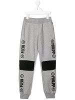 Philipp Plein Junior pantalon de jogging à logo imprimé - Gris - thumbnail