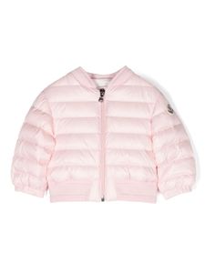 Moncler Enfant veste matelassée Ter à patch logo - Rose