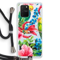Papegaaien: Samsung Galaxy S10 Lite Transparant Hoesje met koord Papegaaien: Samsung Galaxy S10 Lite Transparant Hoesje met koord