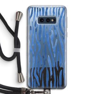 Blauwe nerven: Samsung Galaxy S10e Transparant Hoesje met koord