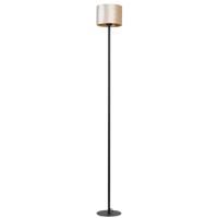 Masterlight Zwarte vloerlampVenus 175cm met zandkleurige lampenkap - 1470-05-12-155