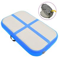 VidaXL Gymnastiekmat met pomp opblaasbaar 60x100x20 cm pvc blauw