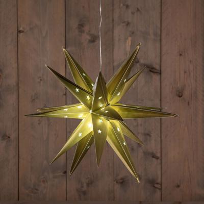B.O.T. Gold 3D Star 35 cm 10Led Warm White 1,5M - Annas collection
