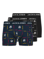 Jack & Jones Boxershorts JACPALM Trunks 3-pack Black / Navy Blazer-M