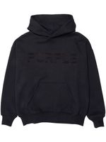 Purple Brand hoodie à logo embossé - Noir