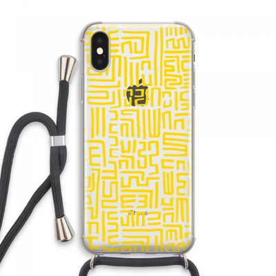 Majorelle Blue Print: iPhone XS Max Transparant Hoesje met koord
