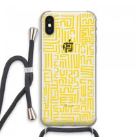 Majorelle Blue Print: iPhone XS Max Transparant Hoesje met koord