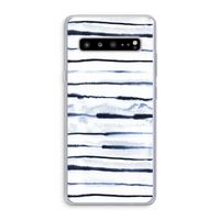 Ink Stripes: Samsung Galaxy S10 5G Transparant Hoesje