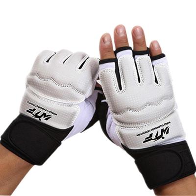 Halve vingers volwassenen Sandbag training bokshandschoenen PU lederen fitness sparring Taekwondo handschoenen maat: M