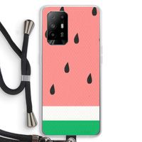 Watermeloen: Oppo A94 5G Transparant Hoesje met koord