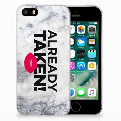 Apple iPhone SE | 5S | Siliconen hoesje | met naam Already Taken White