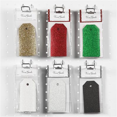 Vivi Gade Cadeaulabels, afm 5x10 cm, glitter, 300 gr, 6x10 doos/ 1 doos