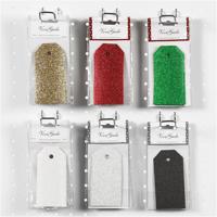 Vivi Gade Cadeaulabels, afm 5x10 cm, glitter, 300 gr, 6x10 doos/ 1 doos