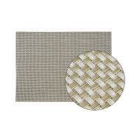 1x Placemats lichtbruine gevlochten/geweven 45 x 33 cm   -