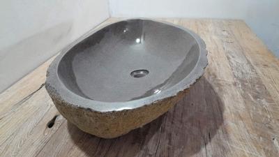 Flussstein Waschbecken RXXL2503709, 79x43x15 cm Flussstein Waschbecken RXXL2503709, 79x43x15 cm