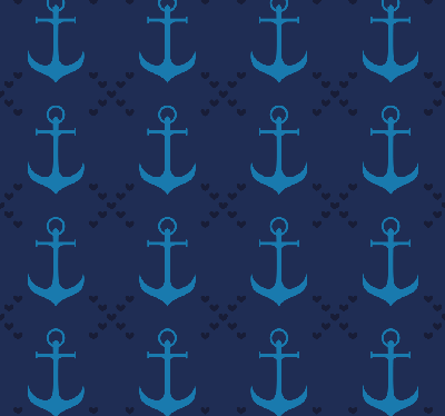 Ankers donkerblauw behang