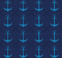 Ankers donkerblauw behang