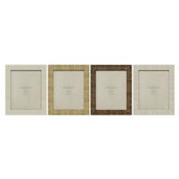 Fotolijsten Home ESPRIT Beige Natuurlijk Kristal polyestyreen Scandinavisch 25,5 X 2 X 30,5 cm (4 Stuks)