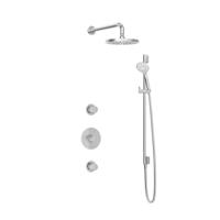 Hotbath Buddy - Inbouw Regendoucheset - 2 Stopkranen - Thermostatisch - Wandarm 35 cm - Hoofddouche 200 mm - Ronde Handdouche 3 Standen - Glijstang 900 mm - Waterbesparend - V01