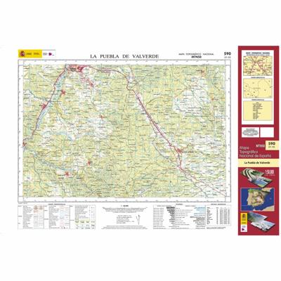 Topografische kaart 590 MT50 La Puebla de Valverde | CNIG - Instituto Geográfico Nacional1