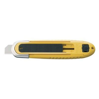 Cutter Olfa 18 x 0,4 mm Zwart Zilverkleurig Plastic Gegoten aluminium 18 mm Voor de veiligheid