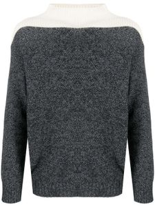 Marni pull bicolore en laine vierge - Gris