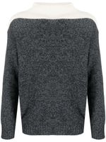 Marni pull bicolore en laine vierge - Gris - thumbnail