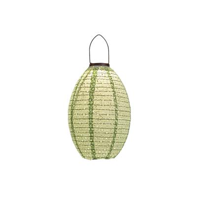 Lampion solar marrakesh 22x32 cm sage groen - Annas collection
