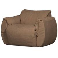 WOOOD Baggy Draaifauteuil - Geweven Chenille - Bruin - 81x104x84