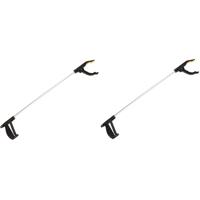 Afvalgrijper - 2x - 75 cm - grijphulp - met magneet - aluminium - opruimen zwerfvuil