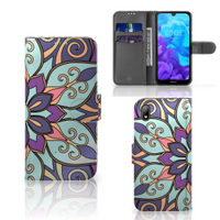 Huawei Y5 (2019) Hoesje Purple Flower - thumbnail