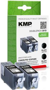 KMP Inktcartridge vervangt Canon PGI-525PGBK, CLI-526C, CLI-526M, CLI-526Y Compatibel 2-pack Zwart C81D 1513,0021