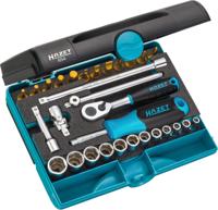 HAZET Dopsleutelset 854 | 1/4 inch (6,3 mm) vierkant hol | Buiten-zeskant-tractieprofiel, Binnen-zeskant-profiel, Kruiskop profiel PH | 30-delig |