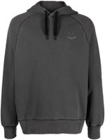 PS Paul Smith logo-embroidered organic cotton hoodie - Gris